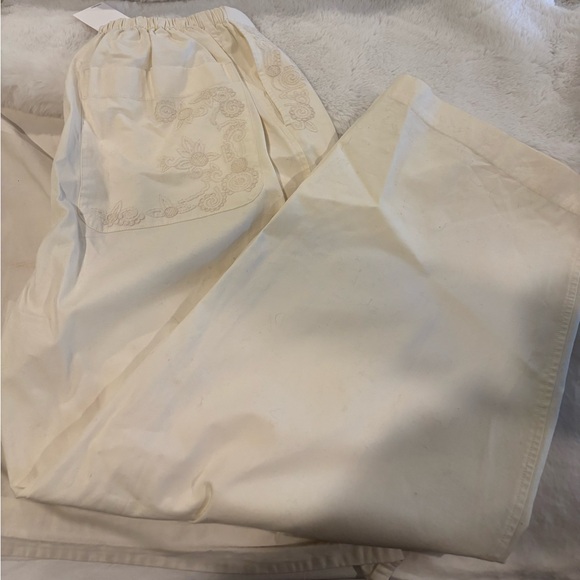 Men’s H&M x Anamika Khanna Cream Wide-Leg Cotton Embroidered Pants. L. NWT. - Picture 8 of 9